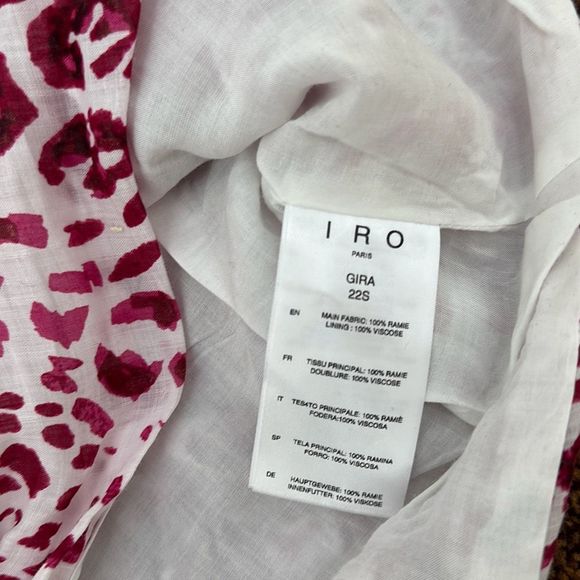 IRO Gira Dress Pink/White Size 40 - Picture 12 of 13